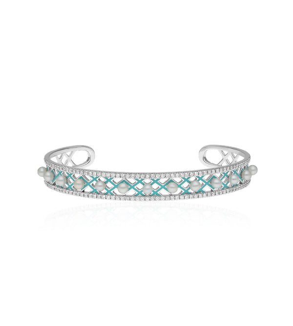 Aqua blue bangle | Al Fardan Jewellery