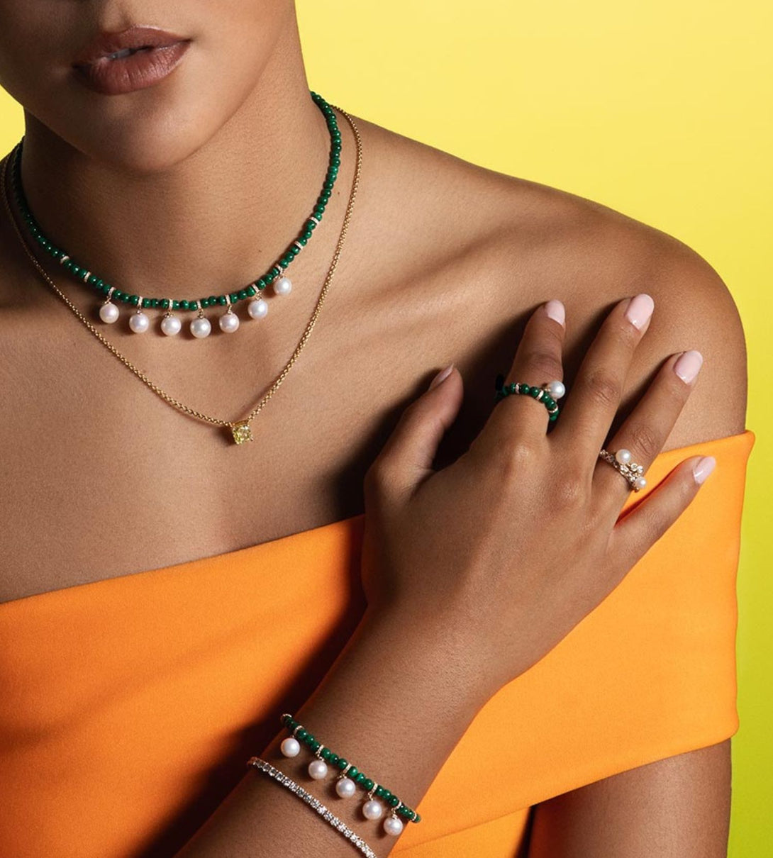Malachite jewelry | Al Fardan Jewellery