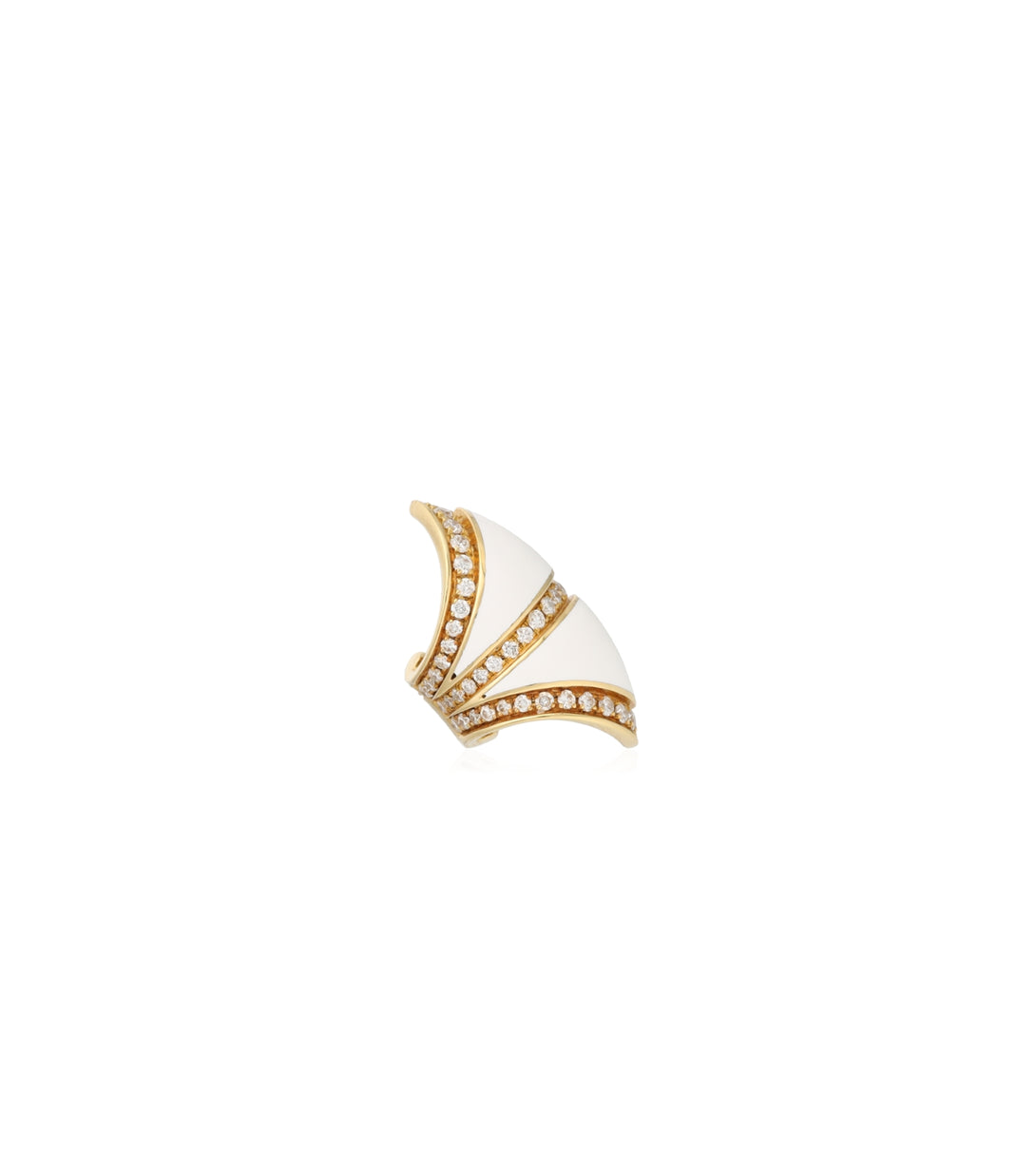 White ear cuff | Diamonds | Al Fardan Jewelry