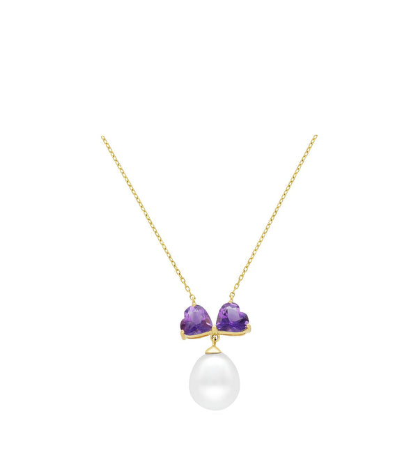 Purple Love Bow Pendant