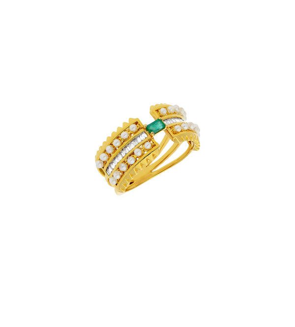 Natural Pearl Ring | Emerald | Al Fardan 