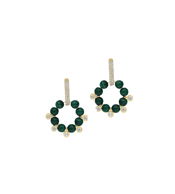 Aura malachite earrings