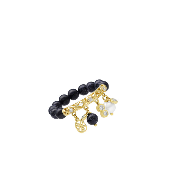 Mira blue sandstone ring