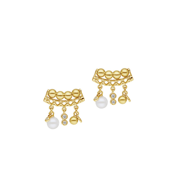 Mira gold earrings