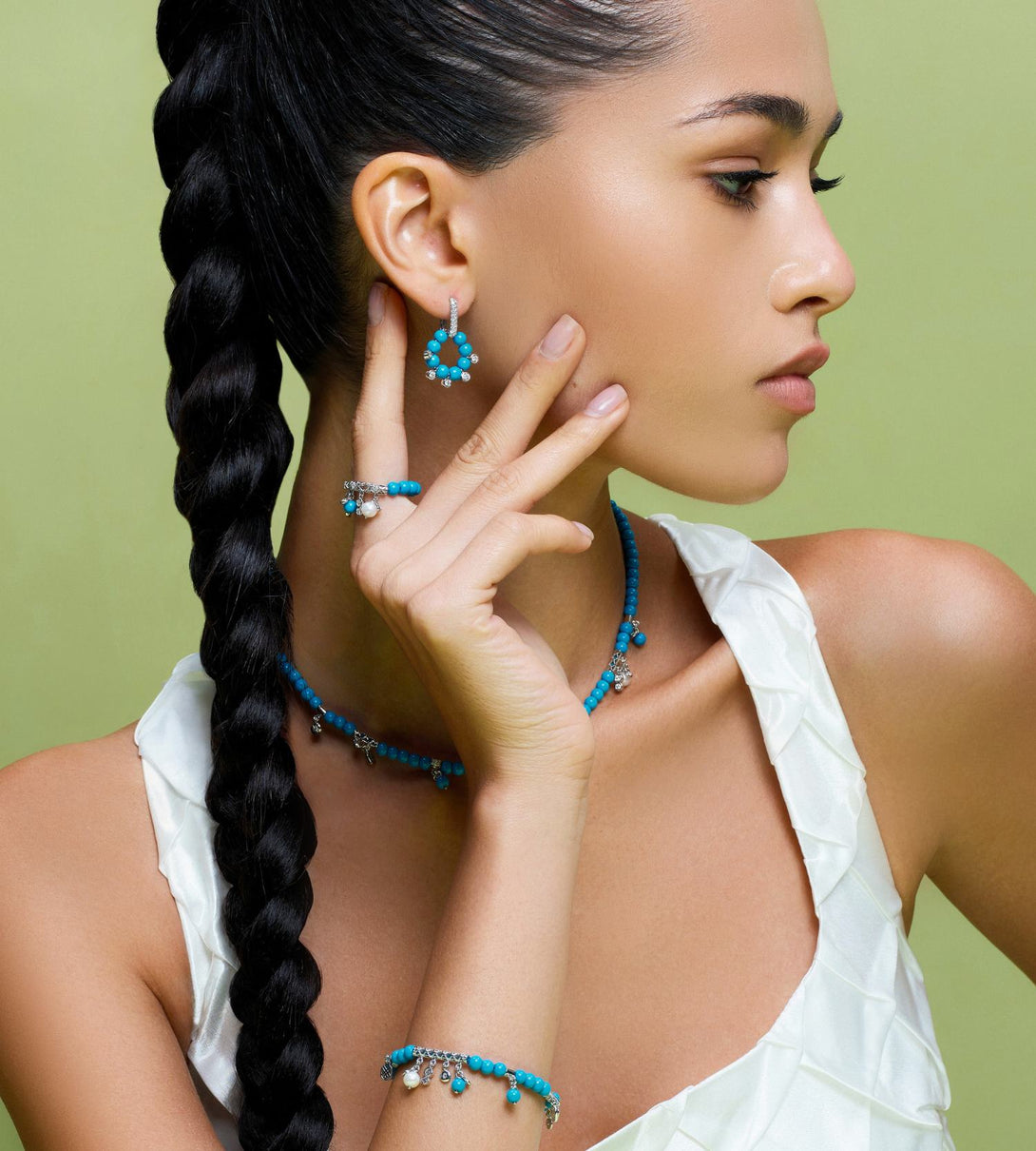 Aura turquoise earrings | Al Fardan 