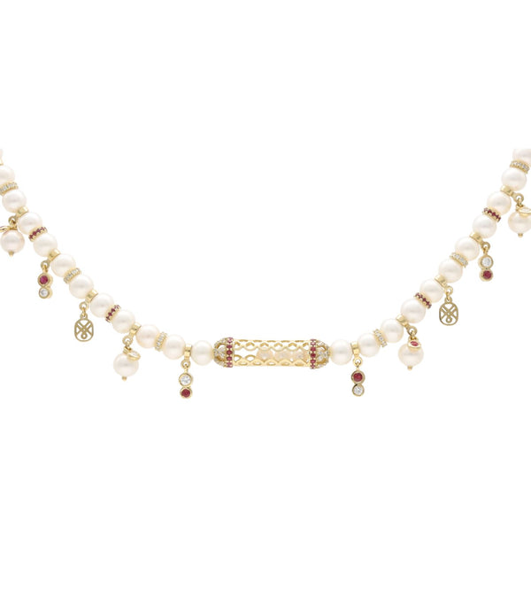 Revolve Pearl Necklace