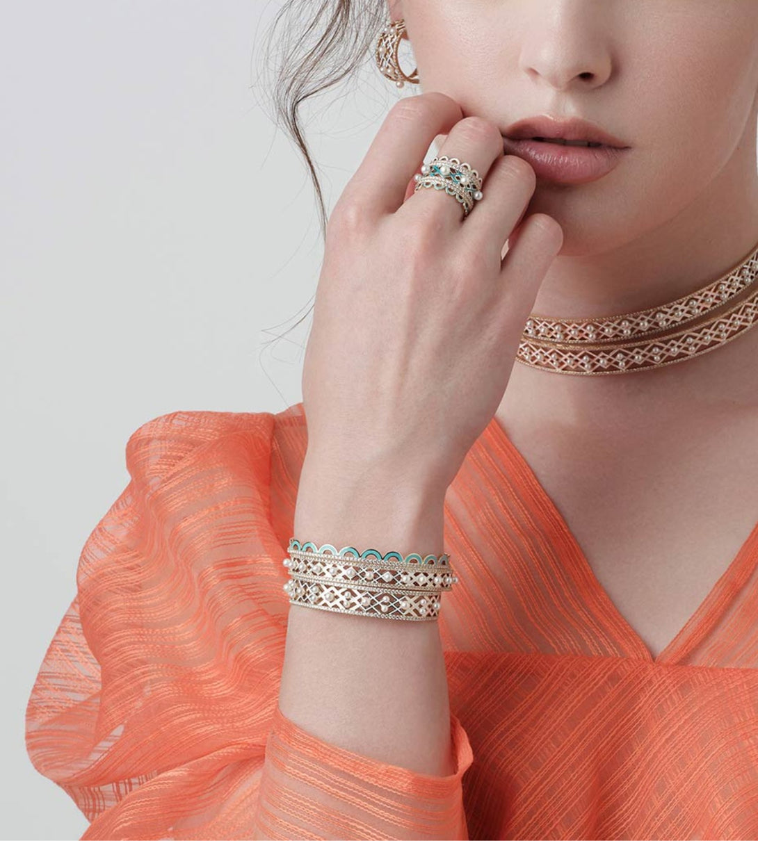 Pearl bangles | Al Fardan Jewellery