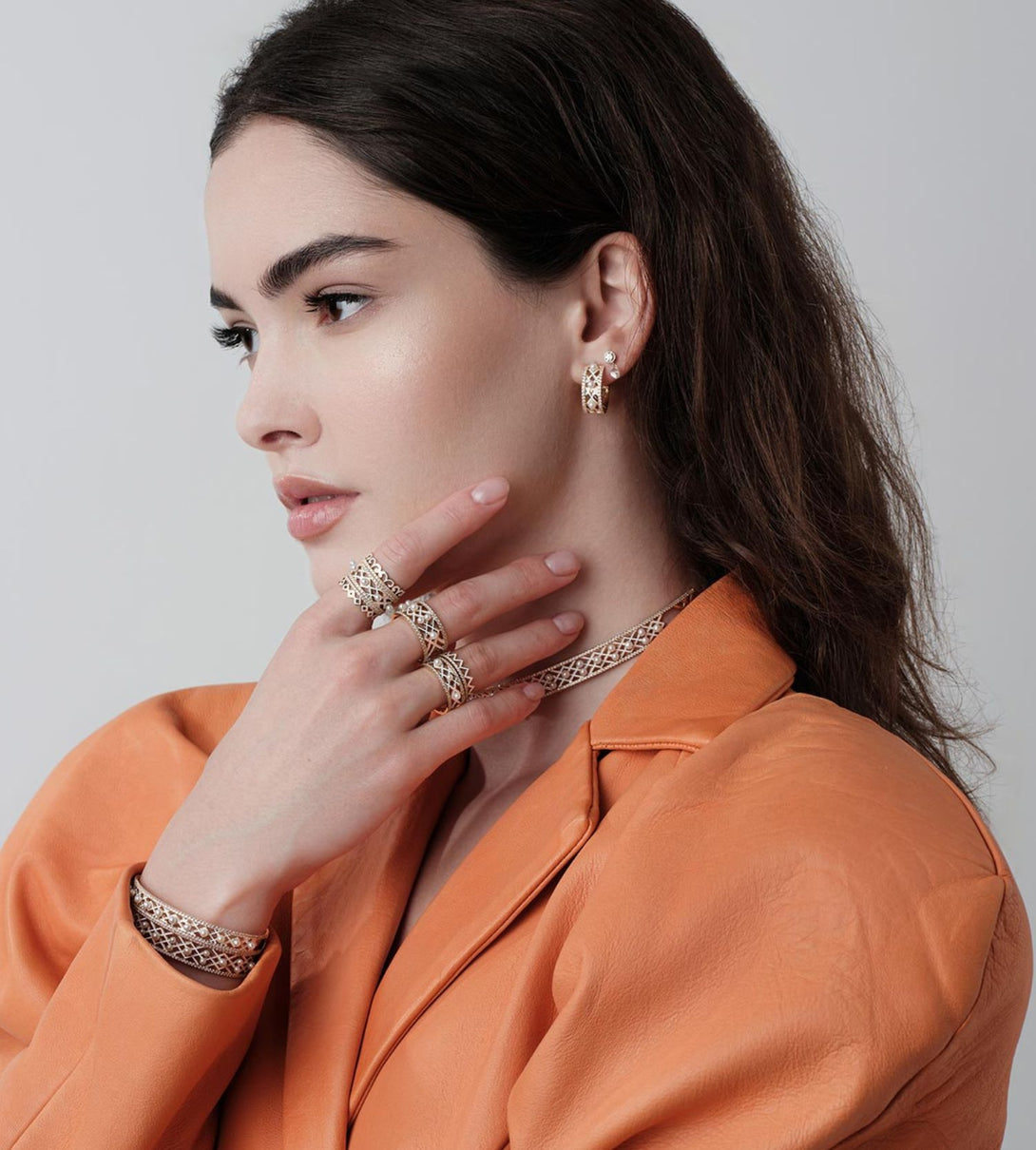 Alma Ivory Huggies | Al Fardan Jewellery