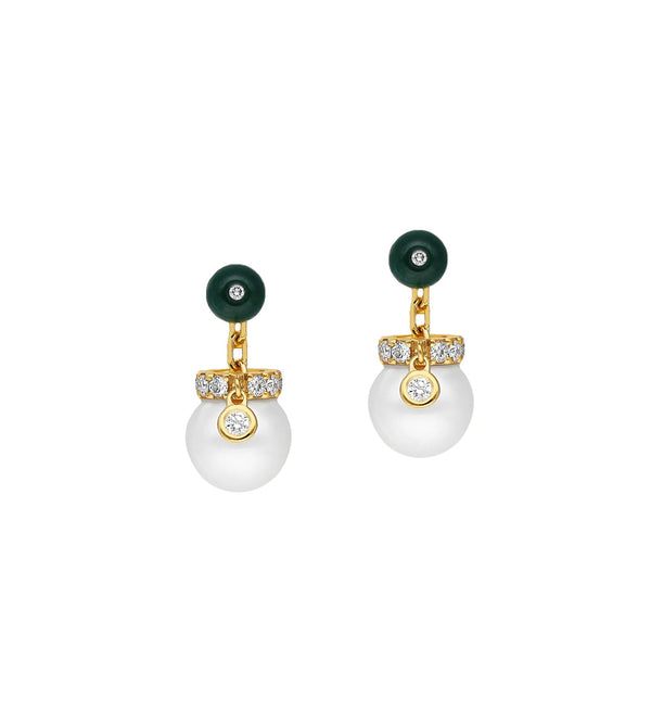 Bonbon malachite earrings