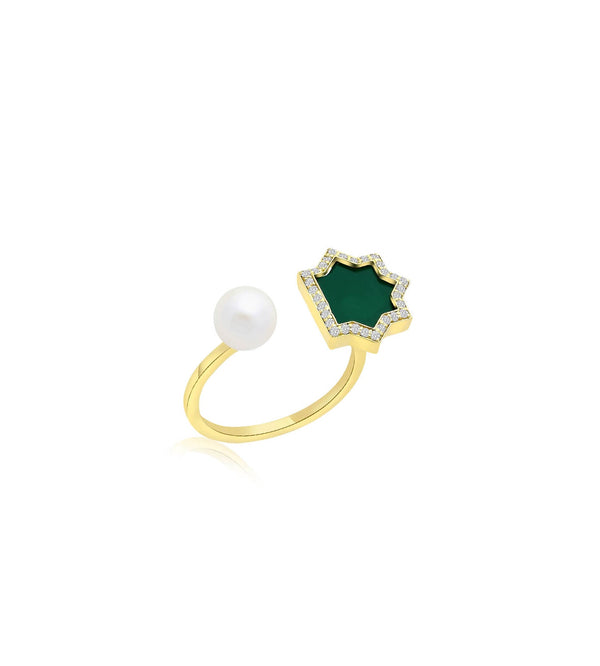 Midi Green Ring | Midi Onyx Ring 