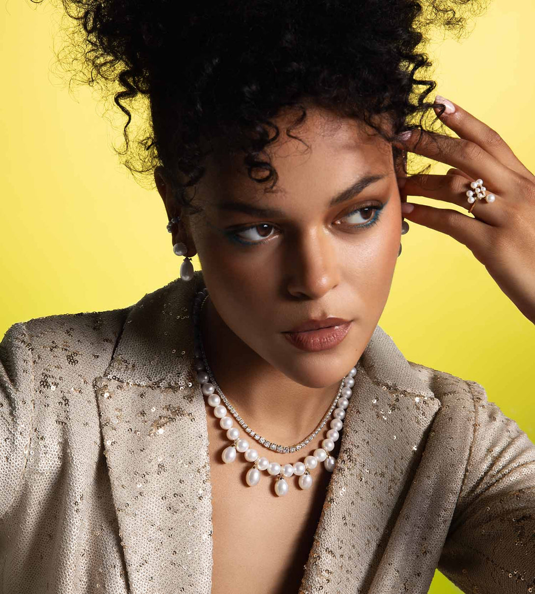 Pearl drops perlée necklace | Al Fardan 